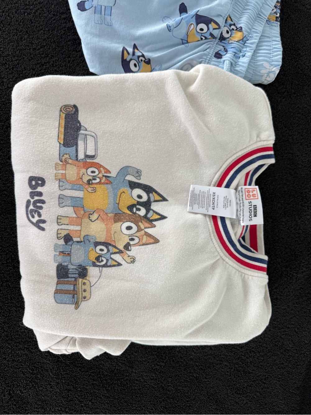 Bluey Kids Sweatshirt with Character Print - White